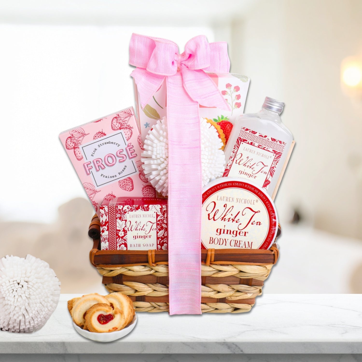 White Tea and Warm Ginger Spa Gift Basket