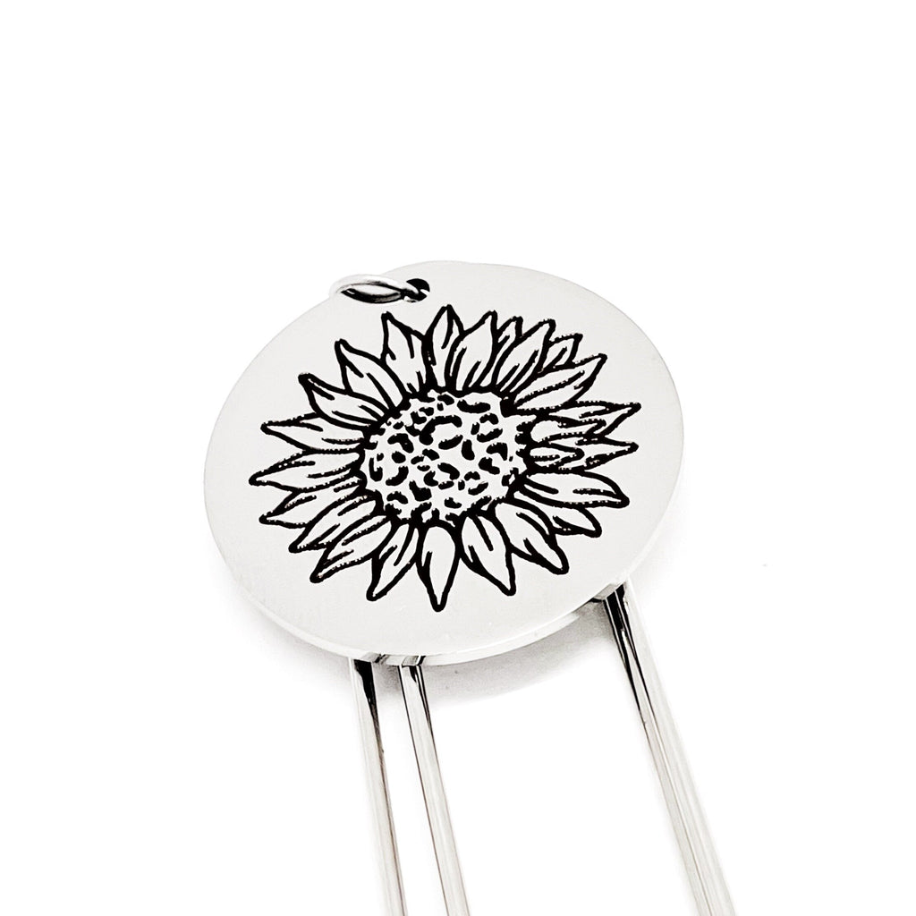 Sunflower Bookmark, Sunflower Lover, Adoration Gift, Good Luck Gift, Charm Bookmark, Daughter Gift, Wife Gift, Love Gift, Sunflower Charm