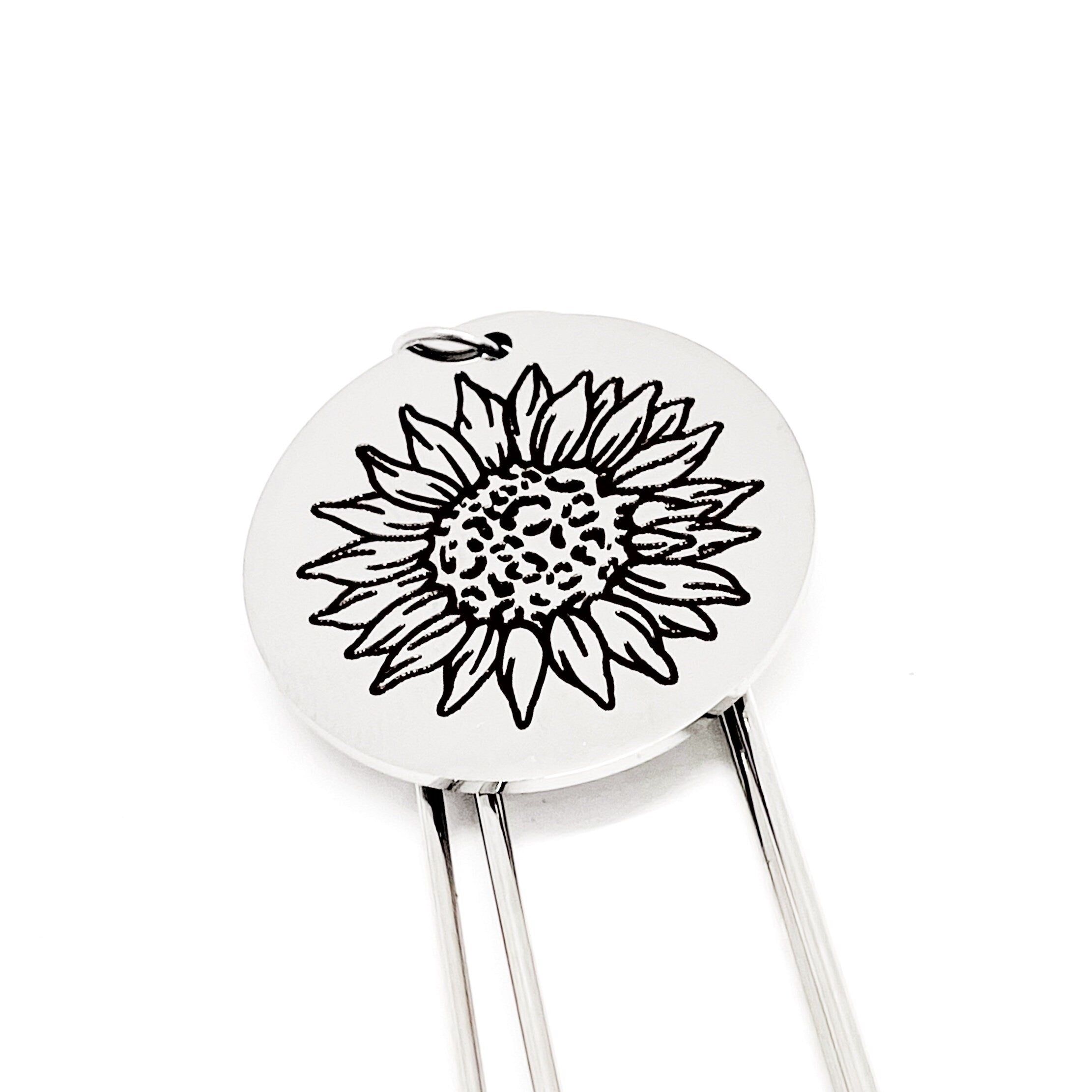 Sunflower Bookmark, Sunflower Lover, Adoration Gift, Good Luck Gift, Charm Bookmark, Daughter Gift, Wife Gift, Love Gift, Sunflower Charm