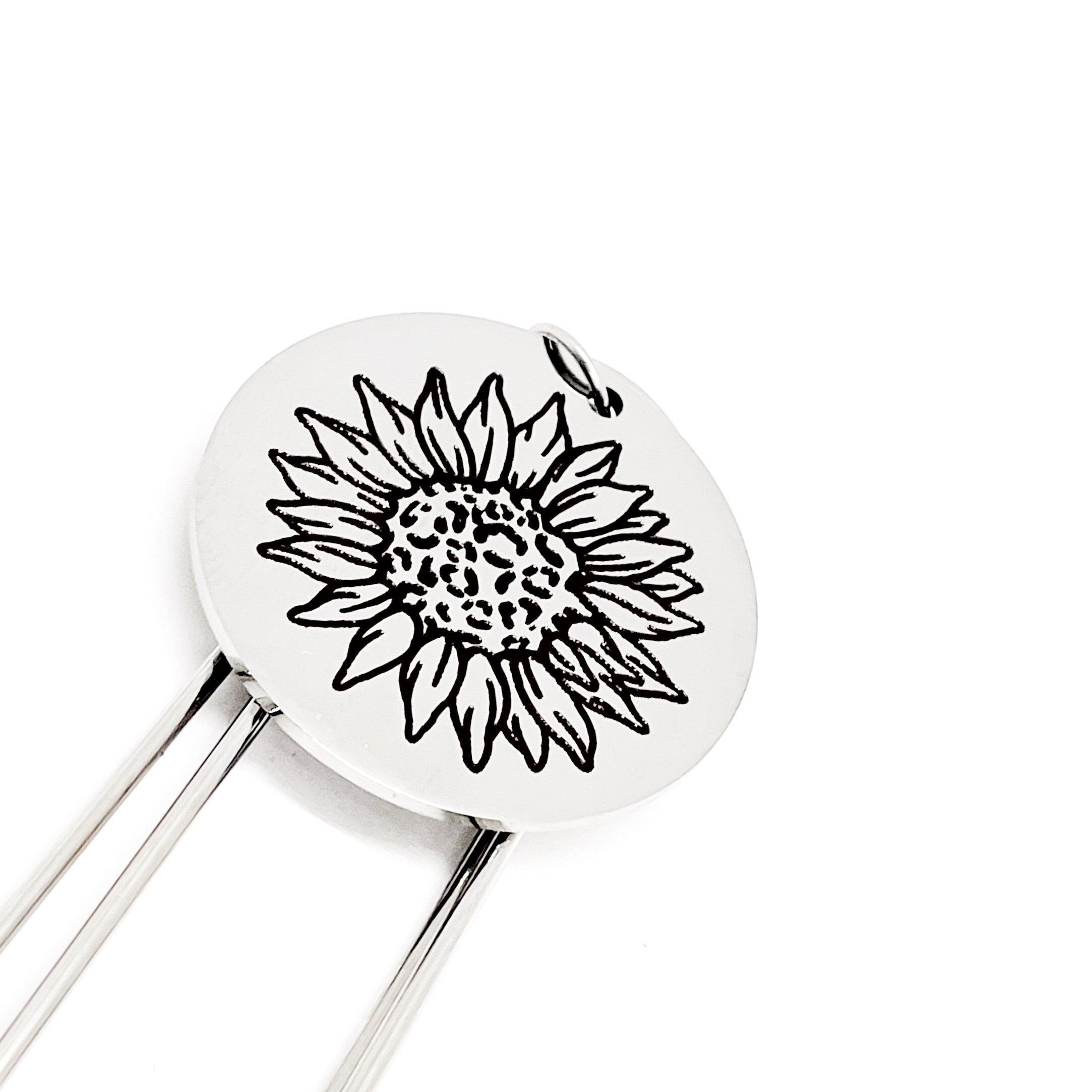 Sunflower Bookmark, Sunflower Lover, Adoration Gift, Good Luck Gift, Charm Bookmark, Daughter Gift, Wife Gift, Love Gift, Sunflower Charm
