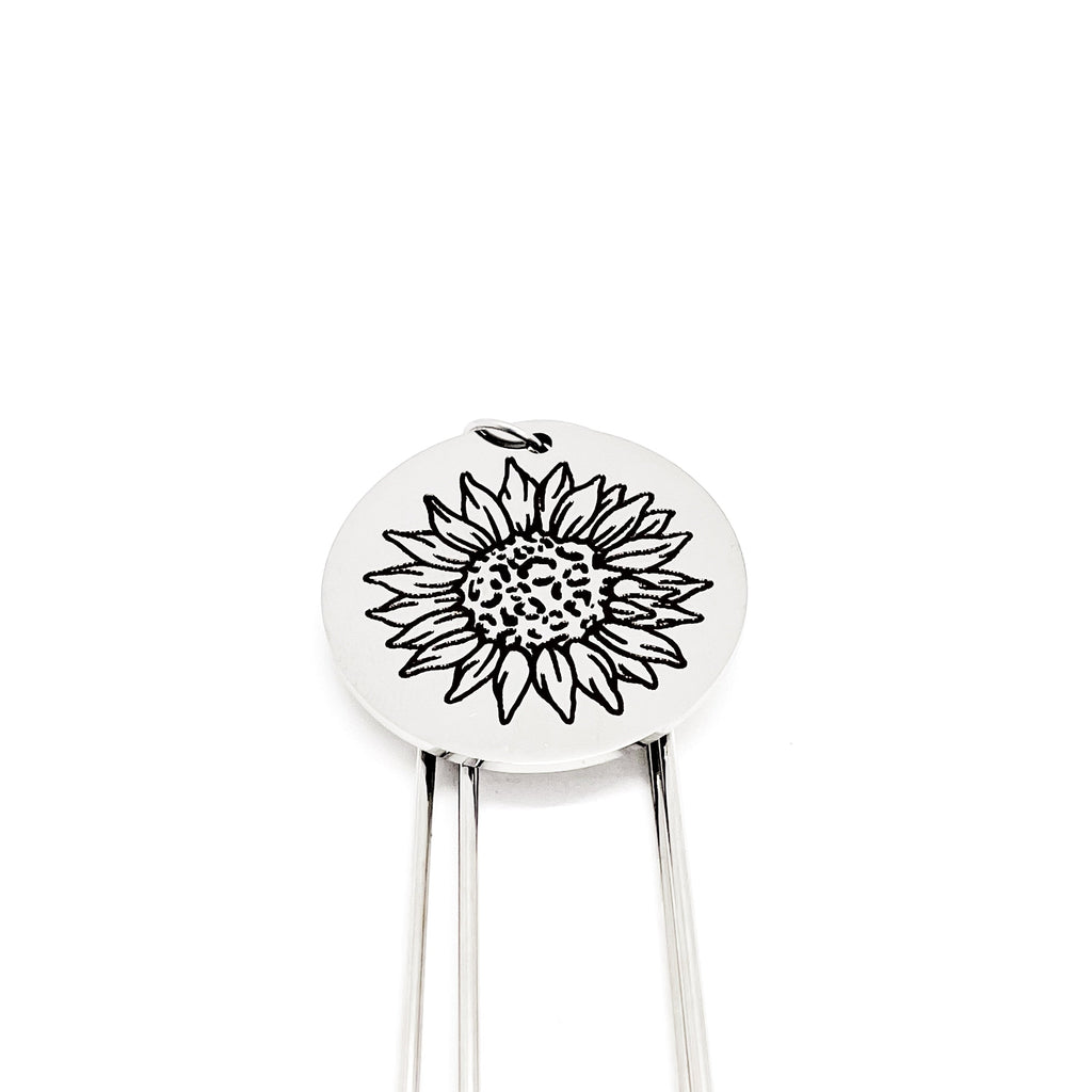 Sunflower Bookmark, Sunflower Lover, Adoration Gift, Good Luck Gift, Charm Bookmark, Daughter Gift, Wife Gift, Love Gift, Sunflower Charm