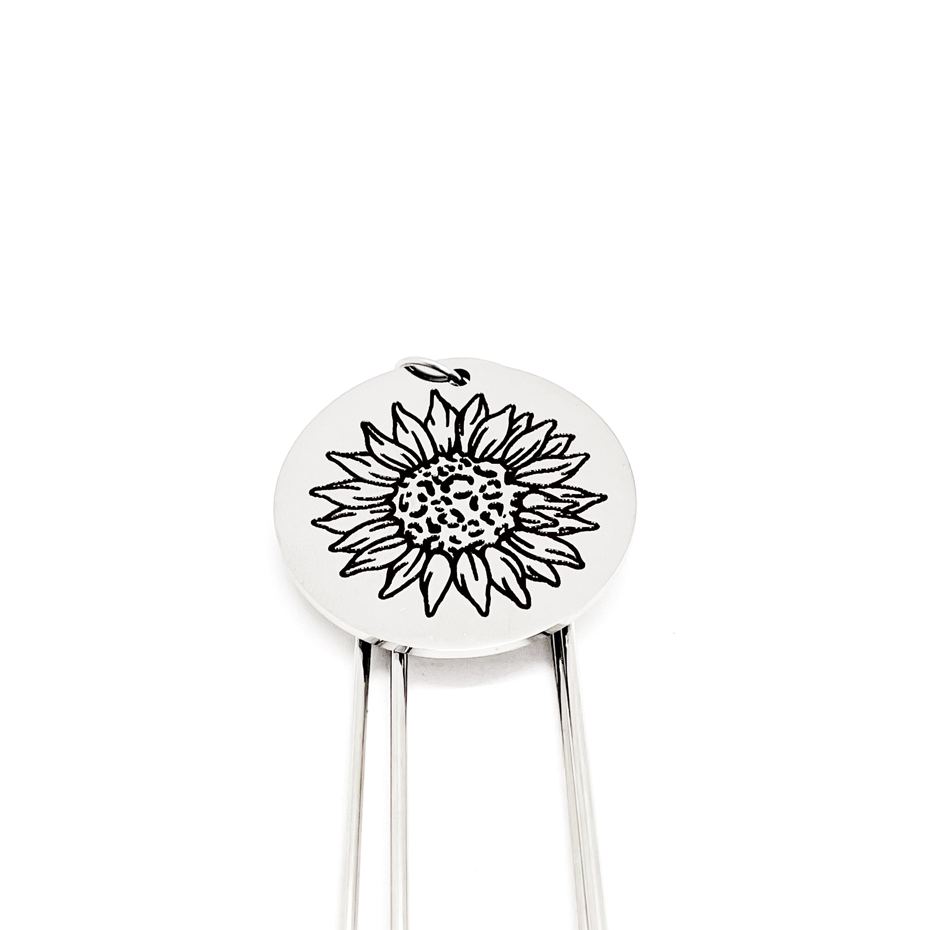 Sunflower Bookmark, Sunflower Lover, Adoration Gift, Good Luck Gift, Charm Bookmark, Daughter Gift, Wife Gift, Love Gift, Sunflower Charm