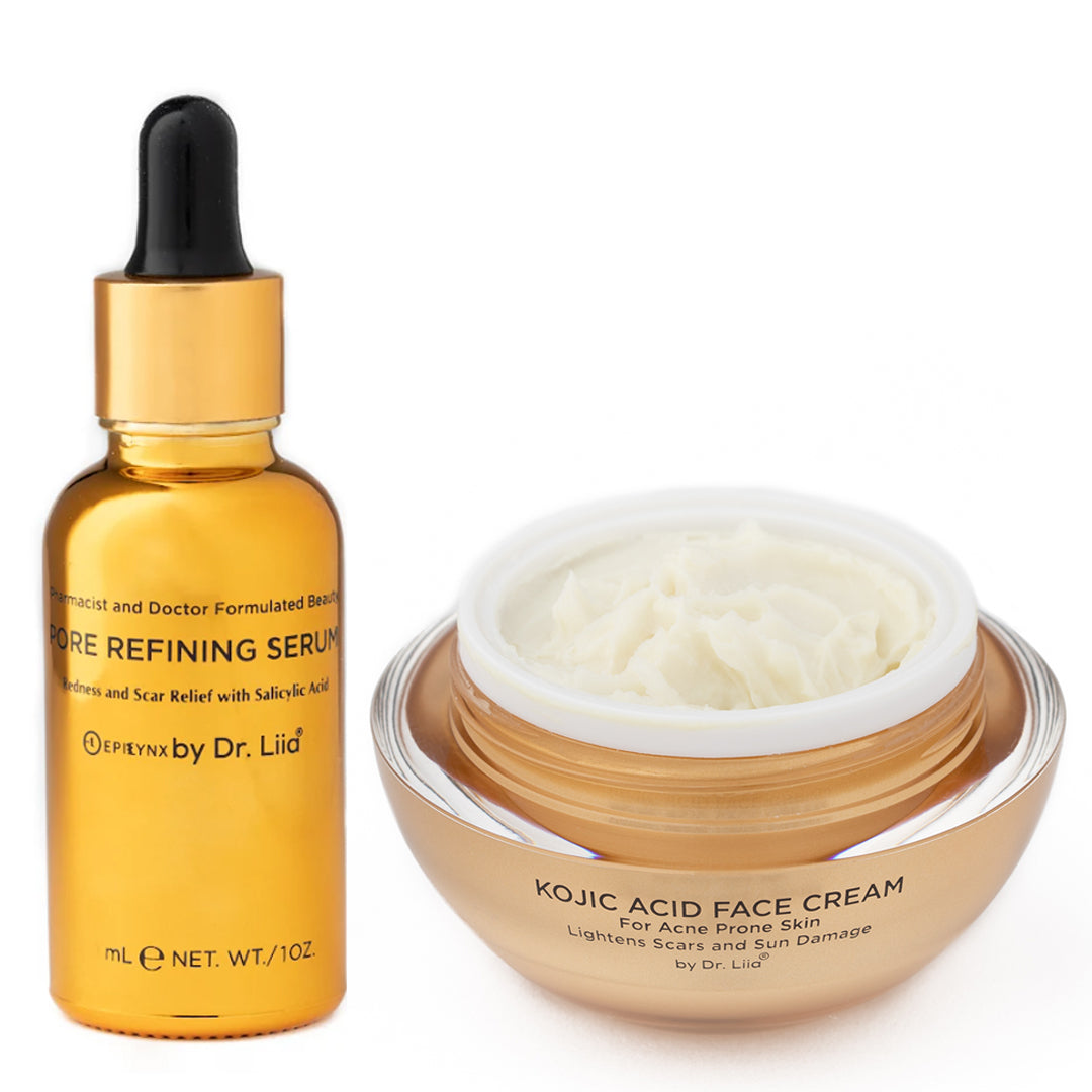 Pore Refining & Brightening Kojic Acid Skincare Set – Vegan, Hypoallergenic Duo